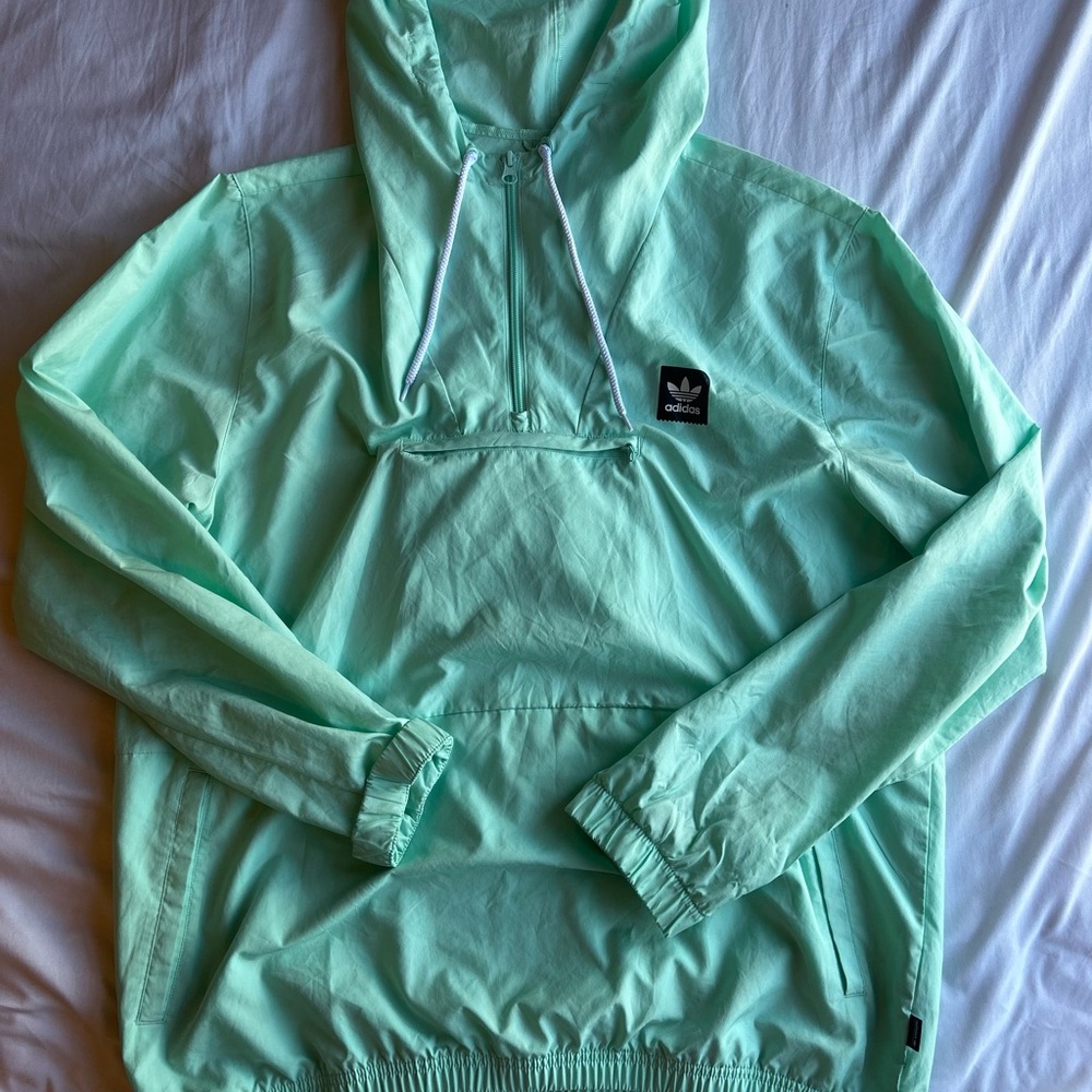 Adidas Light Green Anorak Jacket